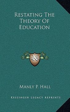 portada restating the theory of education (en Inglés)