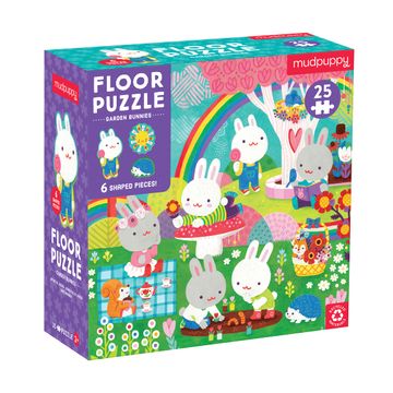 portada Mudpuppy’S Garden Bunnies 25 Piece Floor Puzzle, Features 25 Colorful, Oversized Jigsaw Pieces, Includes 6 Special Shaped Pieces, Perfect for Kids Ages 2+, Great Gift Idea!