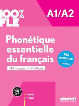 portada 100% fle - Phonétique Essentielle du Français A1/A2 - Livre + Didierfle. App