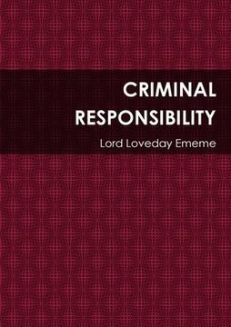 portada Criminal Responsibility (en Inglés)