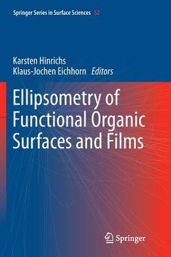 portada Ellipsometry of Functional Organic Surfaces and Films (en Inglés)