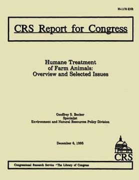 portada Humane Treatment of Farm Animals: Overview and Selected Issues (en Inglés)