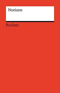 portada Notizen (Rot): Das Kleine Reclam-Notizbuch Blanko (en Alemán)