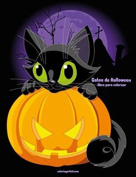 portada Gatos de Halloween libro para colorear 1