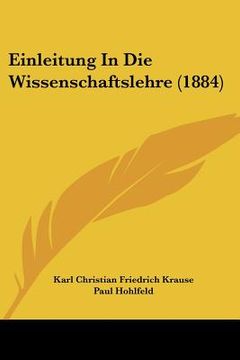 portada Einleitung In Die Wissenschaftslehre (1884) (in German)
