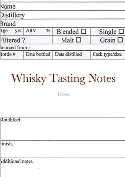 portada Whisky Tasting Notes (en Inglés)