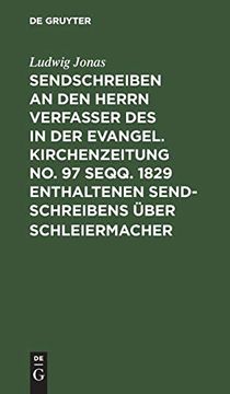 portada Sendschreiben an den Herrn Verfasser des in der Evangel. Kirchenzeitung no. 97 Seqq. 1829 Enthaltenen Sendschreibens Über Schleiermacher (in German)