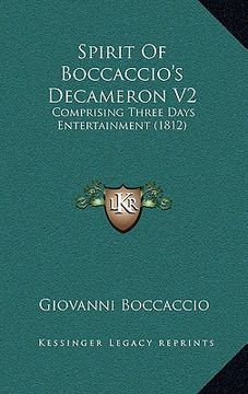 portada spirit of boccaccio's decameron v2: comprising three days entertainment (1812) (en Inglés)
