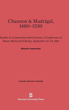 portada Chanson & Madrigal, 1480-1530 (Isham Library Papers) (en Inglés)