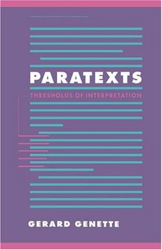 portada Paratexts Hardback: Thresholds of Interpretation (Literature, Culture, Theory) (en Inglés)