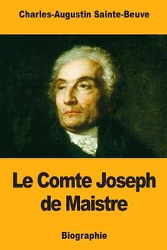 portada Le Comte Joseph de Maistre (en Francés)