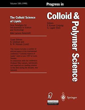 portada The Colloid Science of Lipids: New Paradigms for Self-Assembly in Science and Technology (Progress in Colloid and Polymer Science) (en Inglés)