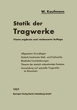 portada Statik der Tragwerke (Handbibliothek für Bauingenieure) (en Alemán)