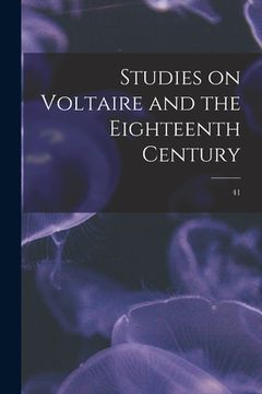 portada Studies on Voltaire and the Eighteenth Century; 41 (in English)