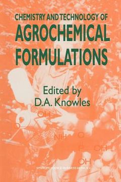 portada chemistry and technology of agrochemical formulations (en Inglés)