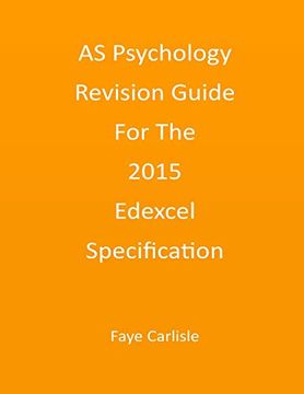 portada As Psychology Revision Guide for the 2015 Edexcel Specification (en Inglés)