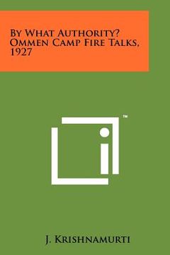 portada by what authority? ommen camp fire talks, 1927 (en Inglés)