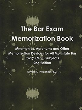 portada The bar Exam Memorization Book (en Inglés)