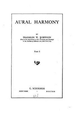 portada Aural harmony (en Inglés)