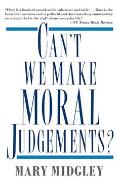 portada Can't we Make Moral Judgements? (en Inglés)