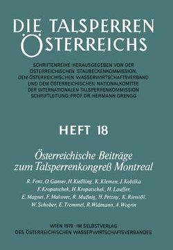 portada Österreichische Beiträge Zum Talsperrenkongreß Montreal (en Alemán)
