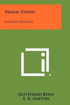 portada primal vision: selected writings (en Inglés)