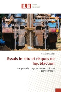 portada Essais in-situ et risques de liquéfaction (en Francés)