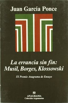 portada La Errancia Sin Fin: Musil, Borges, Klossowski