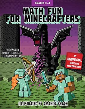portada Math fun for Minecrafters: Grades 3Â€"4 (Math for Minecrafters) (en Inglés)