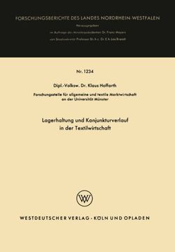 portada Lagerhaltung und Konjunkturverlauf in der Textilwirtschaft (Forschungsberichte des Landes Nordrhein-Westfalen) (German Edition)
