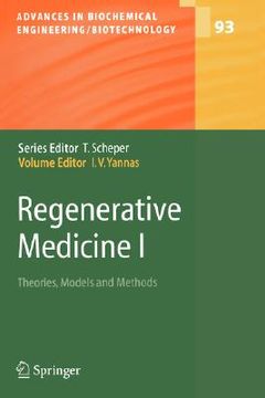 portada regenerative medicine i: theories, models and methods (en Inglés)