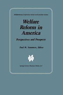 portada Welfare Reform in America: Perspectives and Prospects (en Inglés)