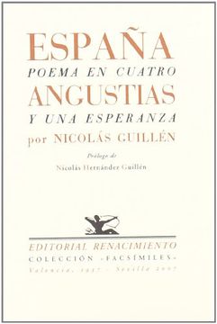 portada España, Poema En Cuatro Angustias Y Una Esperanza. Prólogo De Nicolás Hernández Guillén