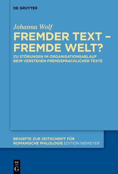 portada Fremder Text - fremde Welt? (en Alemán)