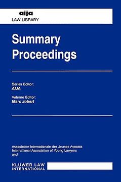 portada summary proceedings (en Inglés)