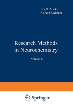 portada Research Methods in Neurochemistry: Volume 6 (en Inglés)