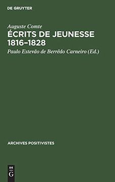 portada Écrits de Jeunesse 1816-1828 (en Francés)