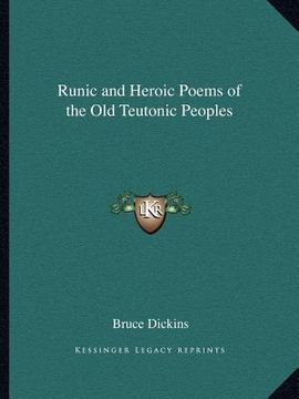 portada runic and heroic poems of the old teutonic peoples (en Inglés)