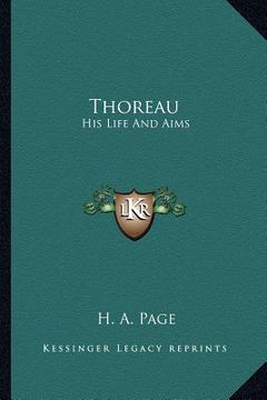 portada thoreau: his life and aims (en Inglés)