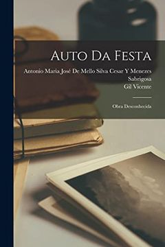 portada Auto da Festa: Obra Desconhecida (en Portugués)
