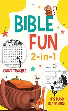 portada Giant Trouble and It's Dark in the ark (Bible fun 2-In-1) (en Inglés)