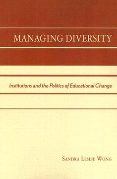 portada managing diversity: institutions and the politics of educational change