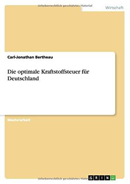 portada Die optimale Kraftstoffsteuer für Deutschland (German Edition)