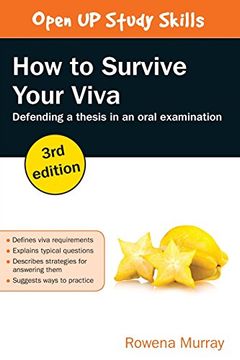 portada How to Survive Your Viva: Defending a Thesis in an Oral Examination (in English)