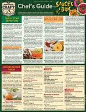 Chef's Guide to Sauces & Dips: A Quickstudy Laminated Reference (Quickstudy Reference Guide) (en Inglés)