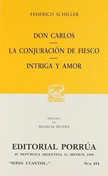 portada Don Carlos-La Conjuracion de Fiesco-Intriga y Amor