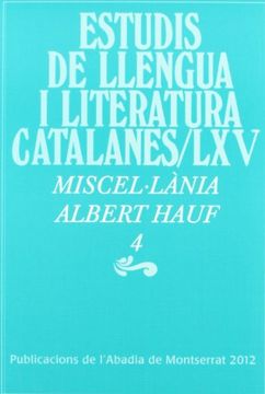 portada Miscel·lània Albert Hauf, 4 (Estudis de Llengua i Literatura Catalanes)