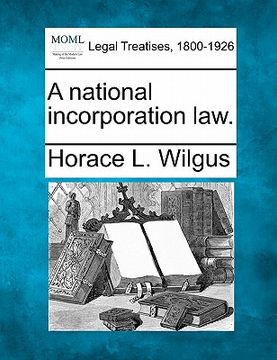 portada a national incorporation law. (en Inglés)