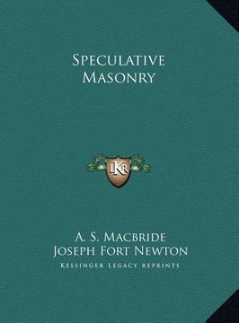 portada speculative masonry (en Inglés)