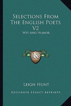 portada selections from the english poets v2: wit and humor (en Inglés)